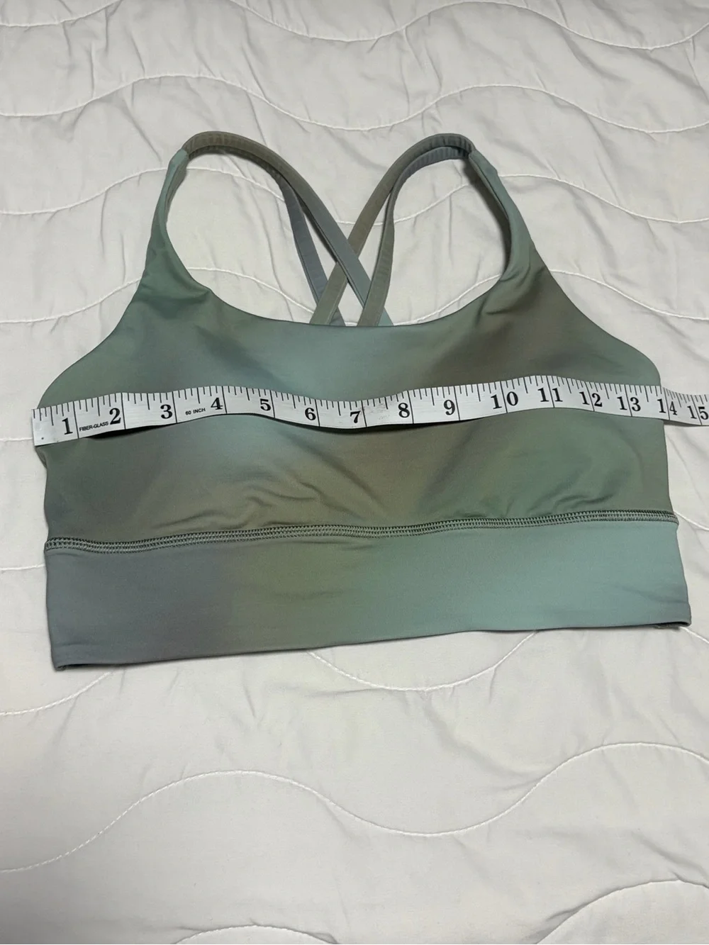 NWT Size 10 Lululemon Energy Longline Bra B–D Cups CDGM Chroma Drift Green Multi